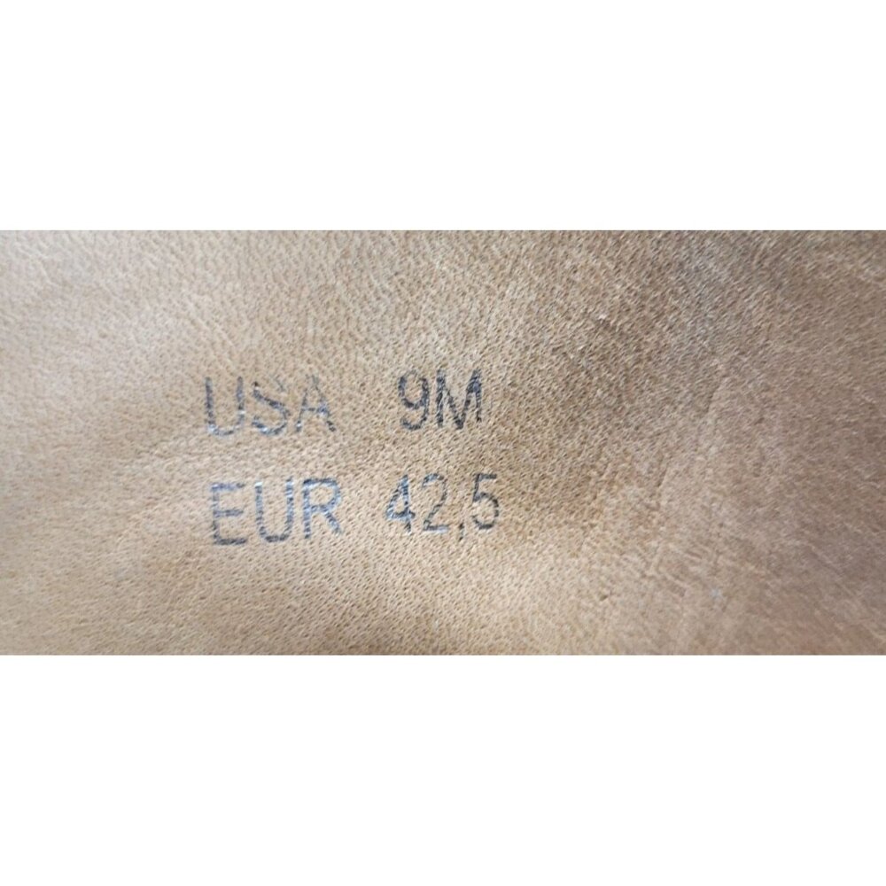 Italian Leather Side Zip Lace-Up Ankle Boots Mens 9 Brown George Brown BILT - Picture 9 of 14